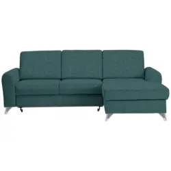 Ecksofa in Flachgewebe Petrol