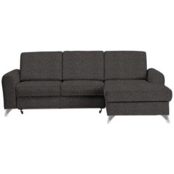 Ecksofa in Flachgewebe Dunkelbraun