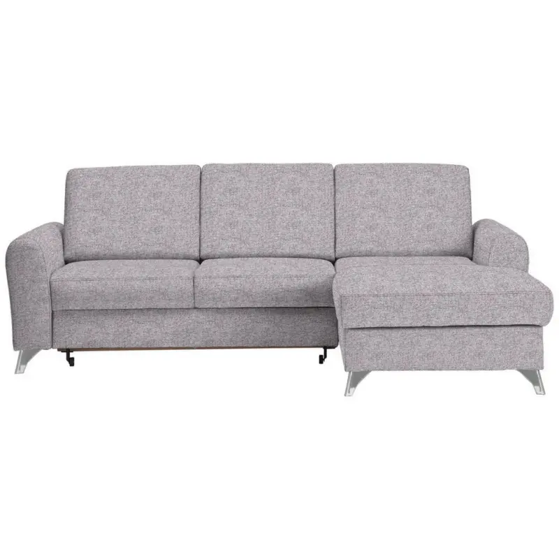 Ecksofa in Flachgewebe Grau, Flieder