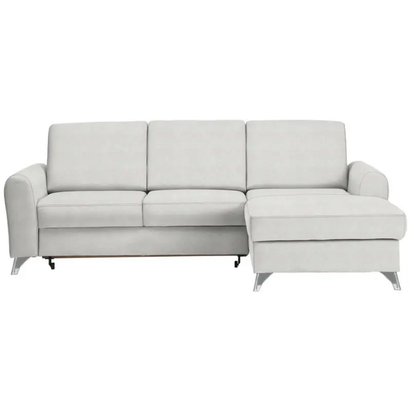 Ecksofa in Flachgewebe Creme