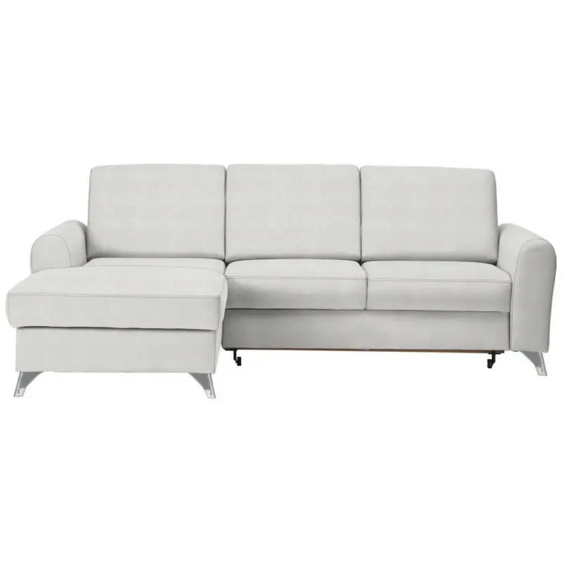 Ecksofa in Flachgewebe Creme