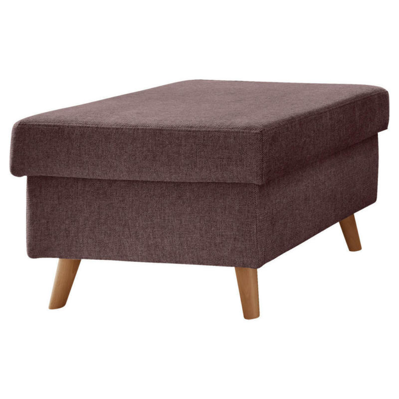 Hocker in Textil Bordeaux