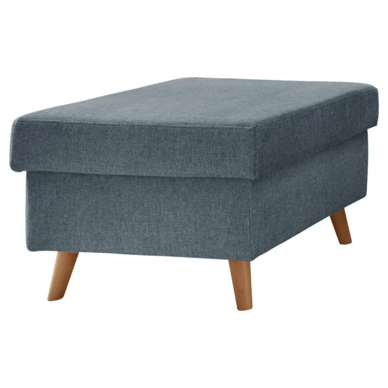 Hocker in Textil Blau