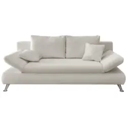 Schlafsofa in Webstoff Weiß