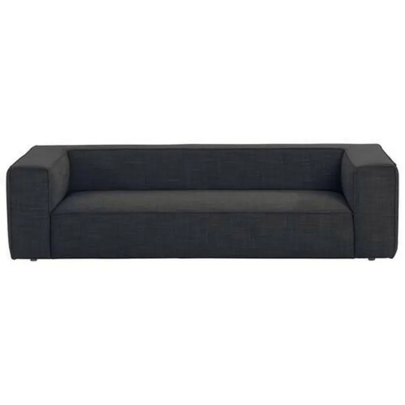 Dreisitzer-Sofa in Flachgewebe Blau, Grau