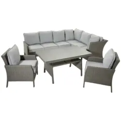 Dining-Loungeset 5-teilig 254/200 cm