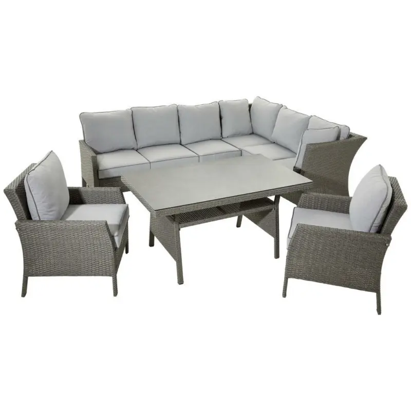 Dining-Loungeset 5-teilig 254/200 cm