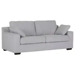 Zweisitzer-Sofa in Flachgewebe Hellgrau