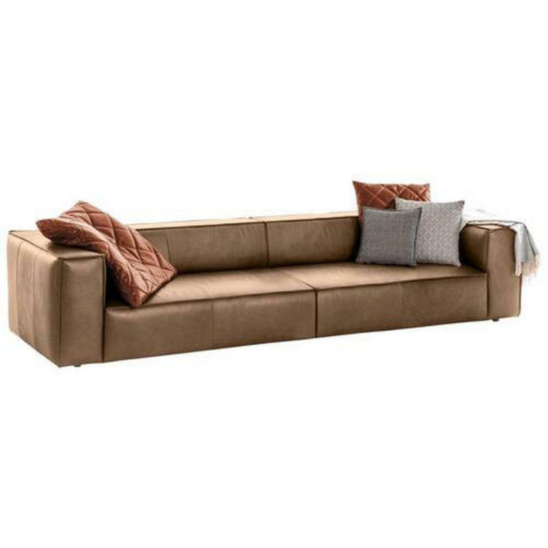 Viersitzer-Sofa in Echtleder Fango