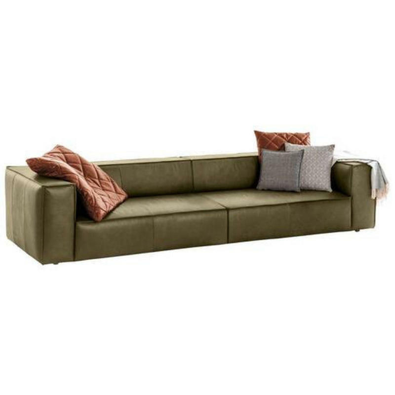 Viersitzer-Sofa in Echtleder Grün
