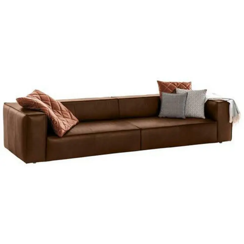 Viersitzer-Sofa in Echtleder Dunkelbraun