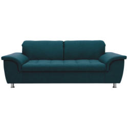 Zweisitzer-Sofa in Webstoff Petrol