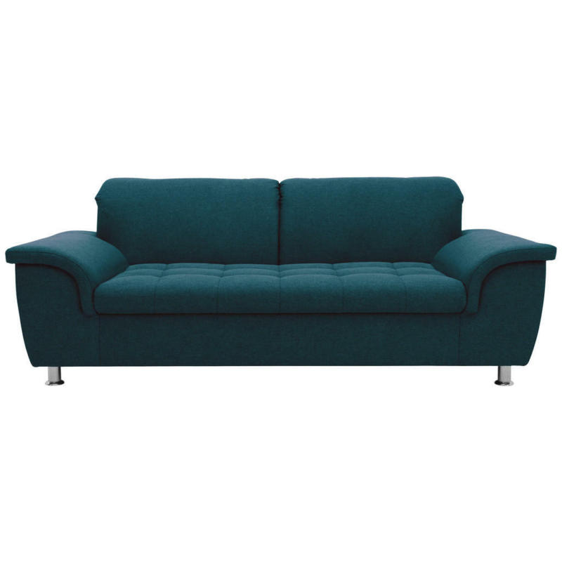 Zweisitzer-Sofa in Webstoff Petrol