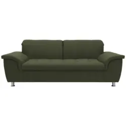 Zweisitzer-Sofa in Webstoff Grün