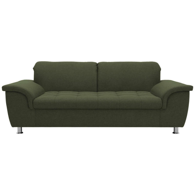 Zweisitzer-Sofa in Webstoff Grün