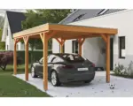 Hornbach Einzelcarport SKAN Holz Grunewald inkl. EPDM Folie 321 x 554 cm Eiche hell