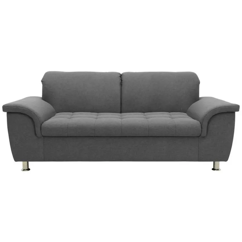 Zweisitzer-Sofa in Webstoff Dunkelgrau