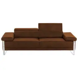 Zweisitzer-Sofa in Echtleder Dunkelbraun