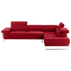 Ecksofa in Chenille Rot