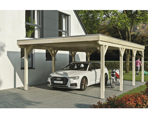 Einzelcarport SKAN Holz Grunewald 427 x 796 cm natur