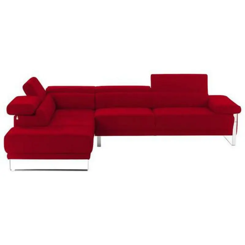 Ecksofa in Chenille Rot