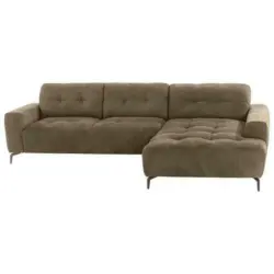 Ecksofa in Mikrofaser Olivgrün