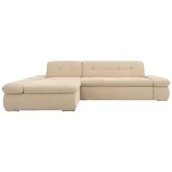 Ecksofa in Mikrofaser Beige