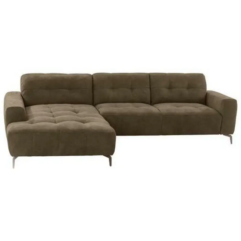 Ecksofa in Mikrofaser Olivgrün