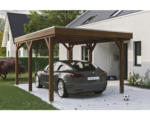 Hornbach Einzelcarport SKAN Holz Grunewald 321 x 554 cm Nussbaum