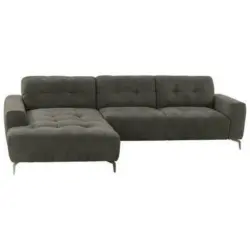 Ecksofa in Mikrofaser Anthrazit
