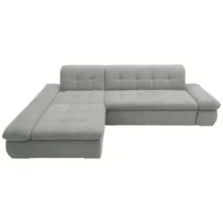Ecksofa in Mikrofaser Grau