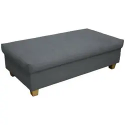 Hocker in Textil Dunkelgrau