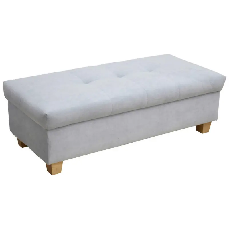 Hocker in Textil Pastellblau