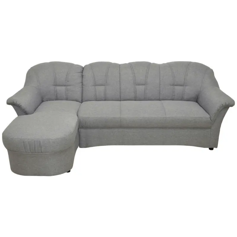 Ecksofa in Webstoff Hellgrau