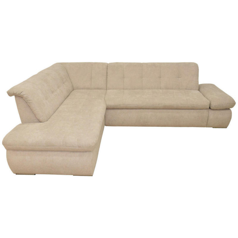 Ecksofa in Mikrofaser Beige