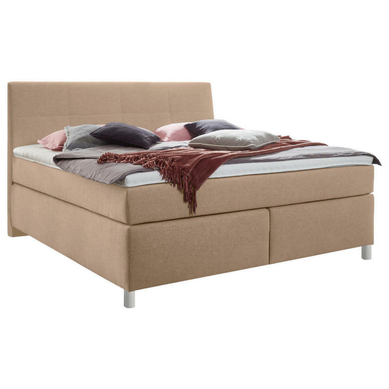 Boxspringbett 180/200 cm in Taupe