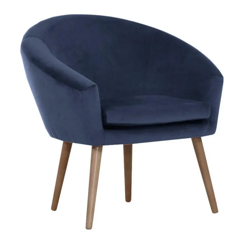 Sessel in Samt Dunkelblau