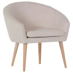 Sessel in Bouclé Creme