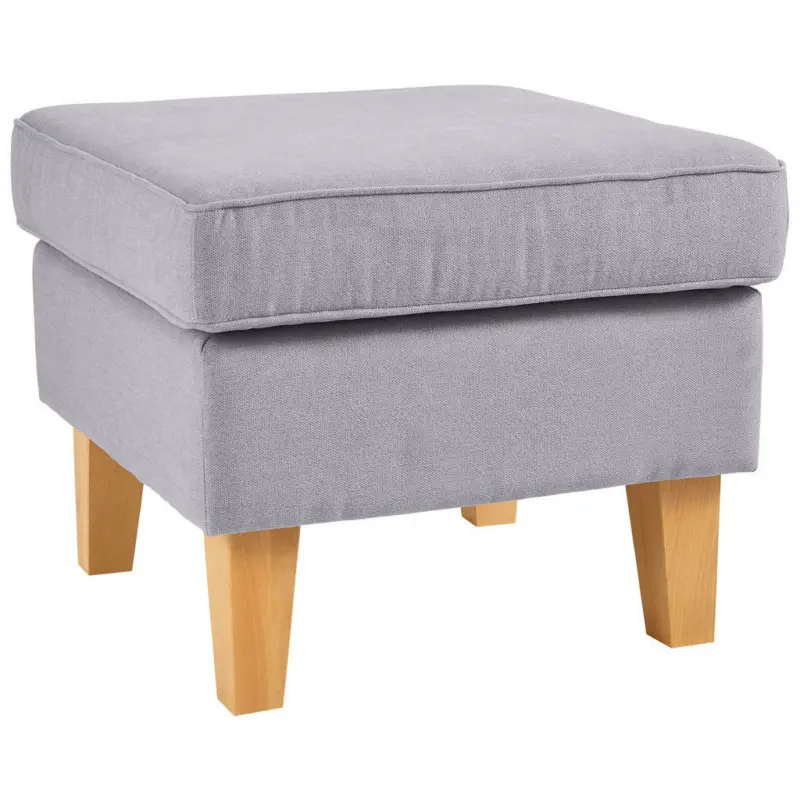 Hocker in Textil Hellgrau