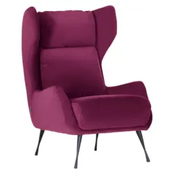 Ohrensessel in Samt Lila