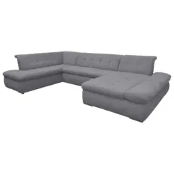 Wohnlandschaft in Mikrofaser Dunkelgrau