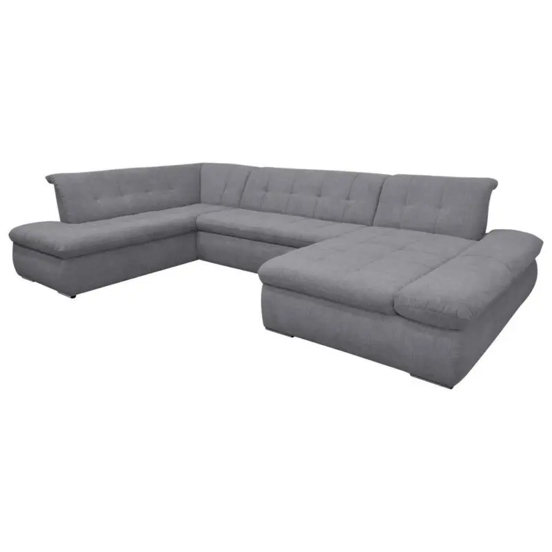 Wohnlandschaft in Mikrofaser Dunkelgrau