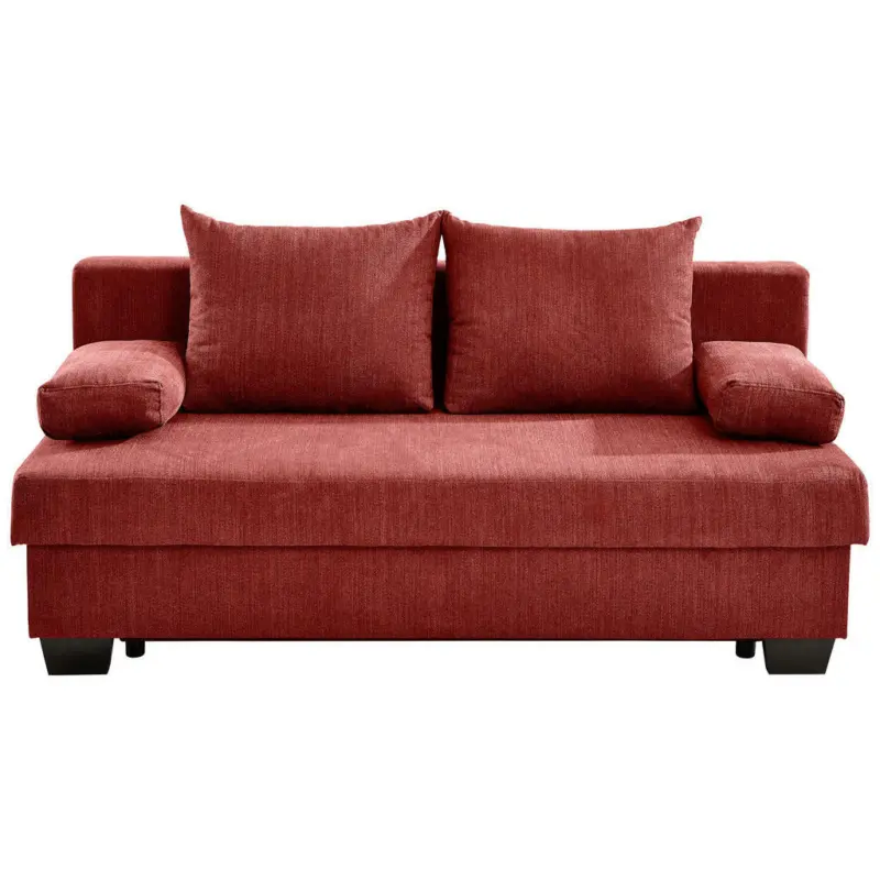Schlafsofa in Flachgewebe Rot