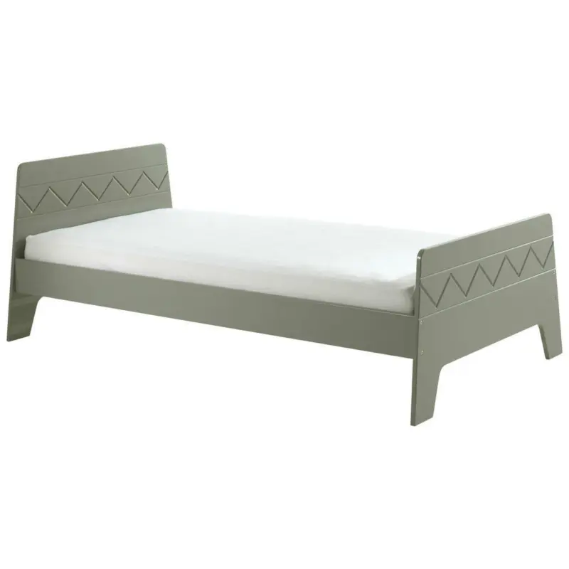 Kinder-/Juniorbett 90/200 cm in Olivgrün