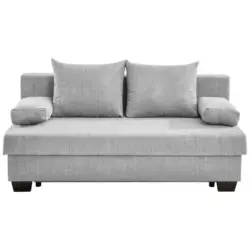 Schlafsofa in Flachgewebe Hellgrau