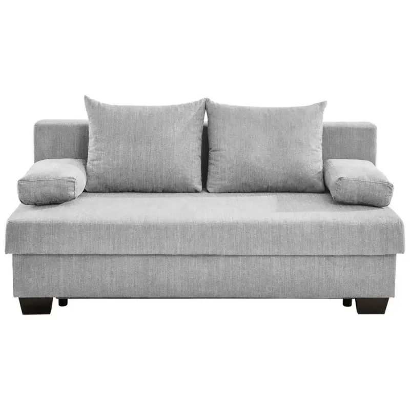 Schlafsofa in Flachgewebe Hellgrau