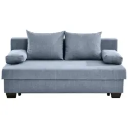 Schlafsofa in Flachgewebe Hellblau