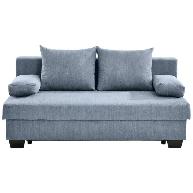 Schlafsofa in Flachgewebe Hellblau