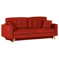 Schlafsofa in Flachgewebe Rot