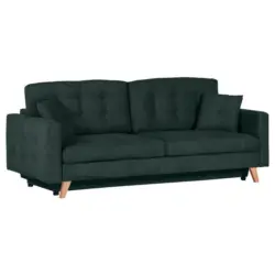 Schlafsofa in Flachgewebe Dunkelgrün